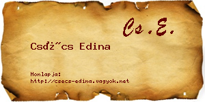 Csécs Edina névjegykártya