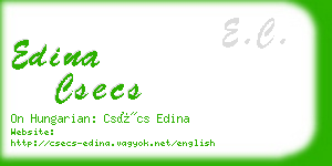 edina csecs business card